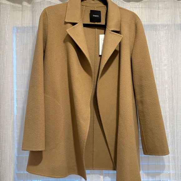 NWT Theory Open-Front Coat in Double-Face Wool-Cashmere - Picture 4 of 7